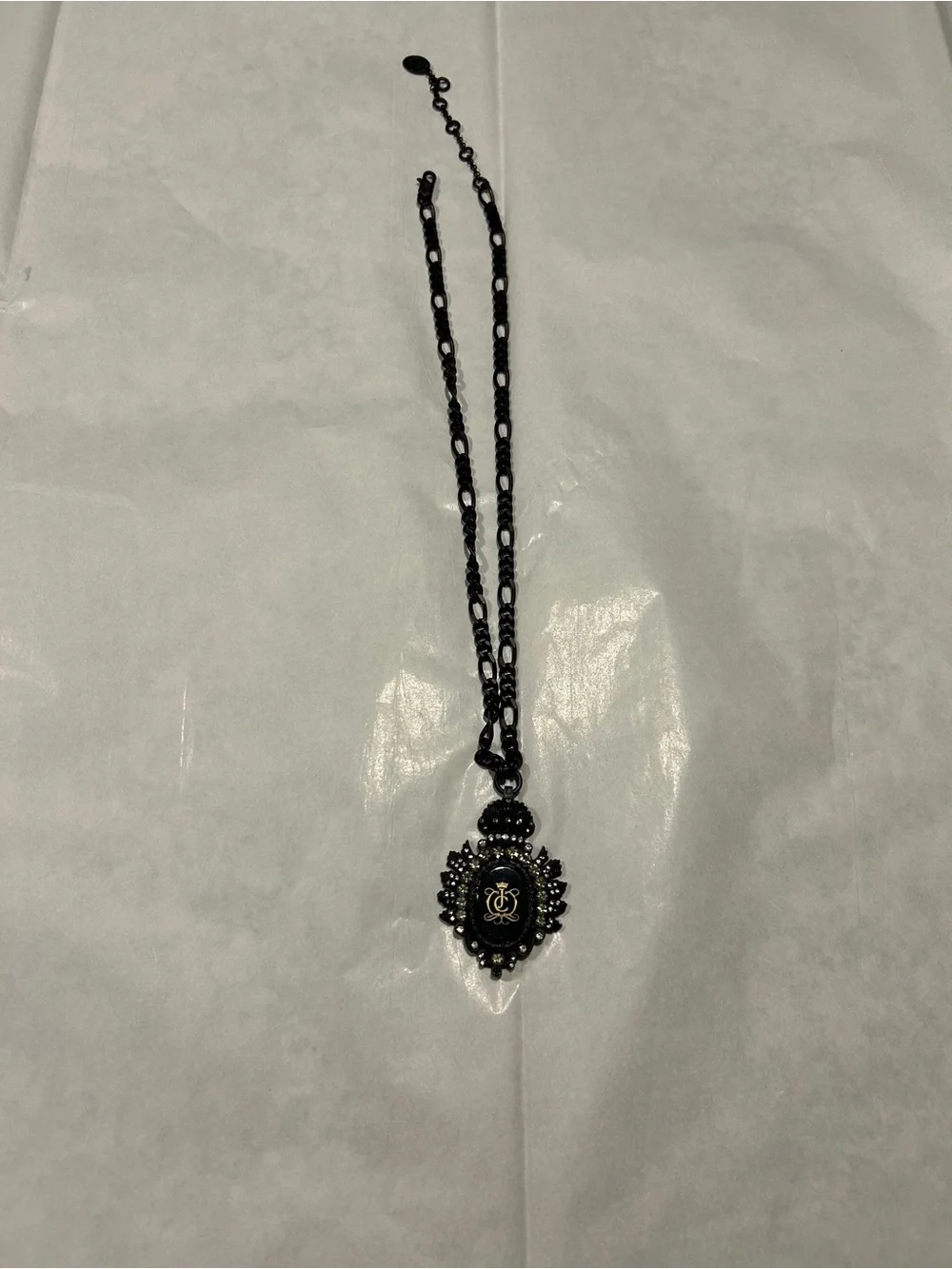 Vintage Juicy Couture Black Pendant Necklace